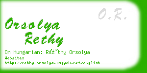 orsolya rethy business card